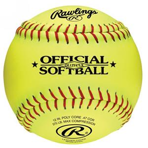 Rawlings 12" Leather Fast Pitch Practice Softballs