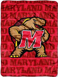 Northwest NCAA Maryland Grunge Raschel Throw