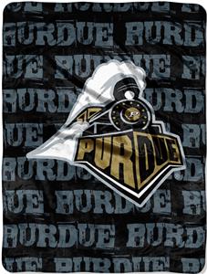 Northwest NCAA Purdue Univ. Grunge Raschel Throw