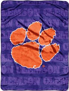 Northwest NCAA Clemson Grunge Raschel Throw