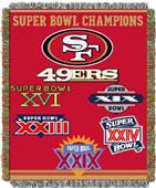Northwest NFL San Francisco 49ers 48"x60" Throws