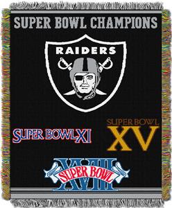 Northwest NFL Oakland Raiders 48"x60" Throws