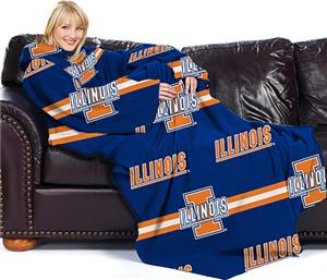 Northwest NCAA Illinois Comfy Throw (Stripes)