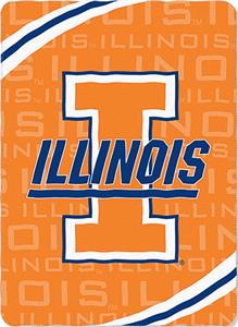Northwest NCAA Illinois Fleece Force Throw