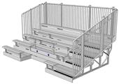 NRS ADA Series 5 Row Bleachers w/Picket Guardrail NRS ADA Series 5 Row Bleachers w/Picket Guardrail