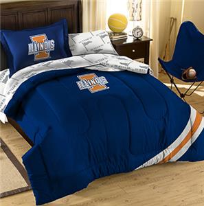 Northwest NCAA Illinois Twin Bed in Bag Set