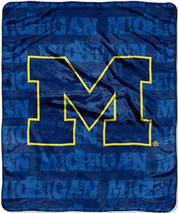 Northwest NCAA Michigan Grunge Raschel Throw