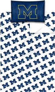 Northwest NCAA Univ. of Michigan Twin Sheet Set