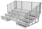 NRS ADA Series 5 Row Bleachers Chainlink Guardrail NRS ADA Series 5 Row Bleachers Chainlink Guardrail