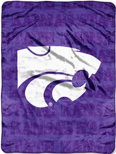 Northwest NCAA K-State Grunge Raschel Throw