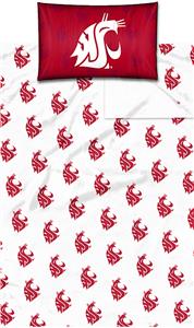 Northwest NCAA Washington State Twin Sheet Set
