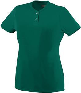 Augusta Girls Wicking Two- Button Jersey