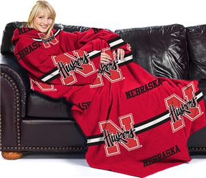 Northwest NCAA Nebraska Comfy Throw (Stripes)