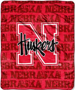 Northwest NCAA Nebraska Grunge Raschel Throw