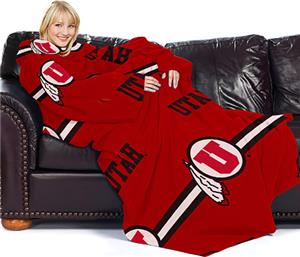 Northwest NCAA Univ. of Utah Comfy Throw (Stripes)