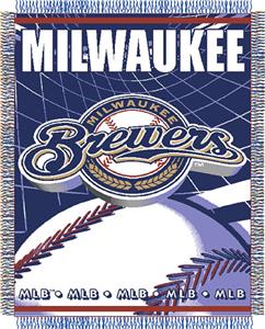 Northwest MLB Brewers 48"x 60" Triple Woven Throw