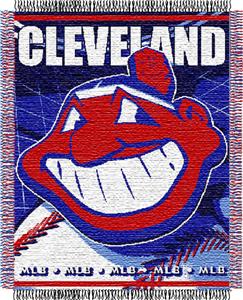 Northwest MLB Indians 48"x 60" Triple Woven Throw