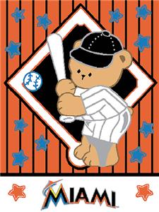 Northwest MLB Marlins Baby Triple Woven Throw