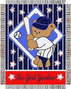 Northwest MLB Yankees Baby Triple Woven Throw