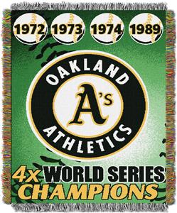 Northwest MLB Athletics Commemorative Throw