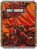 Northwest Harley Davidson Cycle 60" Tapestry Throw