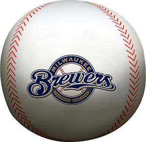 Northwest MLB Brewers Beaded Baseball Pillow