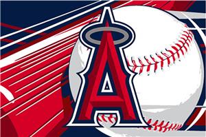 Northwest MLB LA Angels Acrylic Tufted Rug
