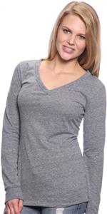 Royal Apparel Womens Triblend L/S V-Neck Tee