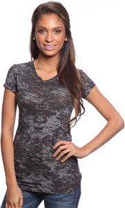 Royal Apparel Womens Burnout V-Neck Tee