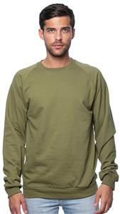 Royal Apparel Mens Organic Raglan Crew Sweatshirt