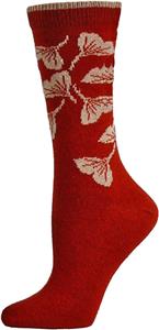 E. G. Smith Women Recycled Ginko Leaves Crew Socks