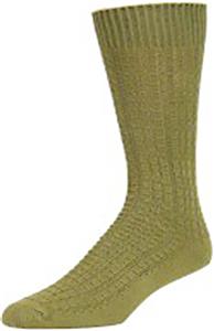 E. G. Smith Mens Organic Basket Weave Crew Socks