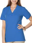 Blue Generation Ladies SS Y-Placket Polo Shirt Blue Generation Ladies SS Y-Placket Polo Shirt