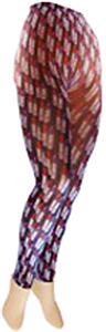 Nouvella Red Lipstick Sublimated Footless Tights