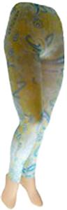 Nouvella Lime Paisley Sublimated Footless Tights