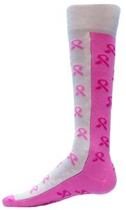Red Lion Sisters Cancer Awareness Ribbon Socks