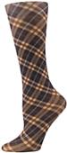 Nouvella Brown Plaid Sublimated Trouser Socks