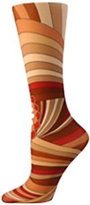 Nouvella Brown Orange Bloom Sublimate Trouser Sock