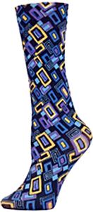 Nouvella Royal Blk Squares Sublimated Trouser Sock
