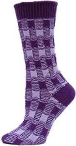 QT Feet Recycled Gingham Check Crew Socks