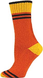 QT Feet Womens Recycled Sporty Stripe Crew Socks
