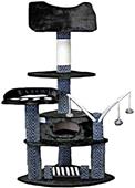 Go Pet Club 62" Grey and Black Cat Tree Condo Go Pet Club 62" Grey and Black Cat Tree Condo