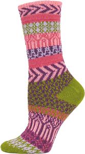 QT Feet Women Recycled Sunrise Fairisle Crew Socks