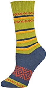 QT Feet Womens Recycled Harmony Stripe Crew Socks
