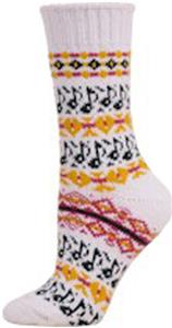 QT Feet Womens Recycled Tune-In Fairisle Crew Sock