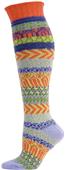 QT Feet Womens Recycled Sunrise Fairisle Knee Sock QT Feet Womens Recycled Sunrise Fairisle Knee Sock
