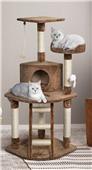 Go Pet Club 47.5" Brown Cat Tree Condo Furniture Go Pet Club 47.5" Brown Cat Tree Condo Furniture
