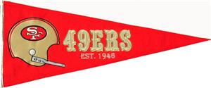 Winning Streak NFL 49ers Throwback Pennant