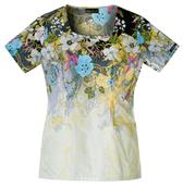 Cherokee Runway Womens Square Neck Scrub Top