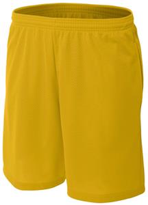 A4 Adult 9" Textured Mesh Shorts with Side Pockets
